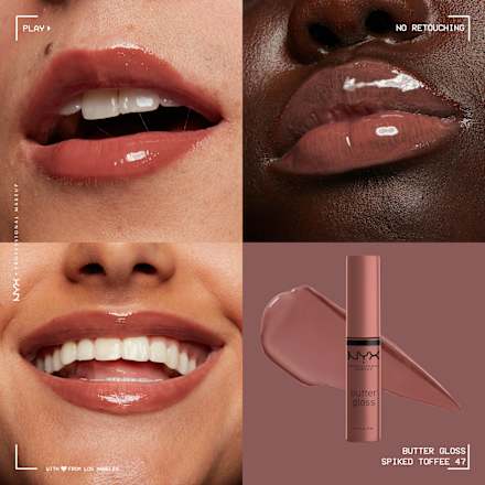 Lipgloss Butter 47 Spiked Toffee, 8 ml NYX PROFESSIONAL MAKEUP