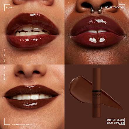 Lipgloss Butter 53 Lava Cake, 8 ml NYX PROFESSIONAL MAKEUP