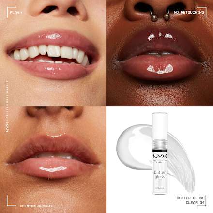 Lipgloss Butter 54 Clear, 8 ml NYX PROFESSIONAL MAKEUP