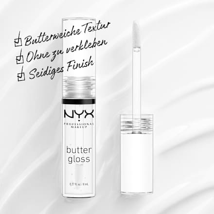 Lipgloss Butter 54 Clear, 8 ml NYX PROFESSIONAL MAKEUP
