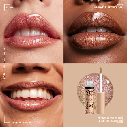 Lipgloss Butter Gloss Bling 01 Bring the Bling, 8 ml NYX PROFESSIONAL MAKEUP