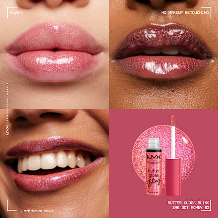 Lipgloss Butter Gloss Bling 05 She Got Money, 8 ml NYX PROFESSIONAL MAKEUP
