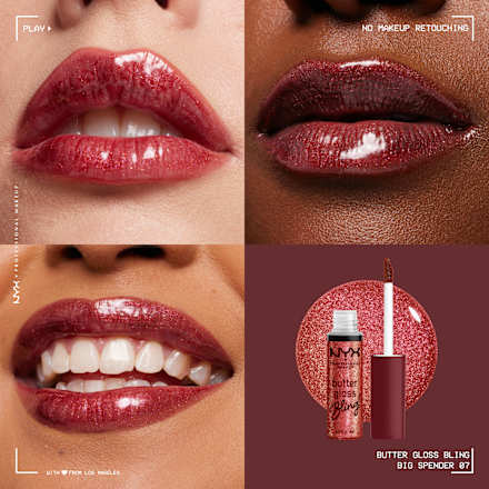 Lipgloss Butter Gloss Bling 07 Big Spender, 8 ml NYX PROFESSIONAL MAKEUP