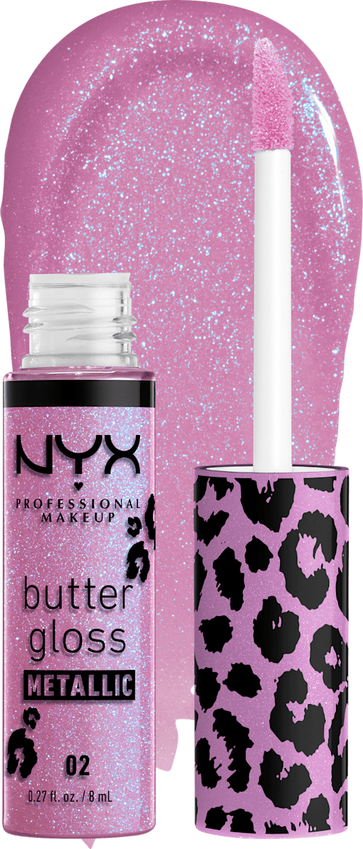 NYX PROFESSIONAL MAKEUP Lipgloss Butter Matallic 02 VioletVix, 8 ml