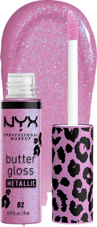 NYX PROFESSIONAL MAKEUP Lipgloss Butter Matallic 02 VioletVix, 8 ml