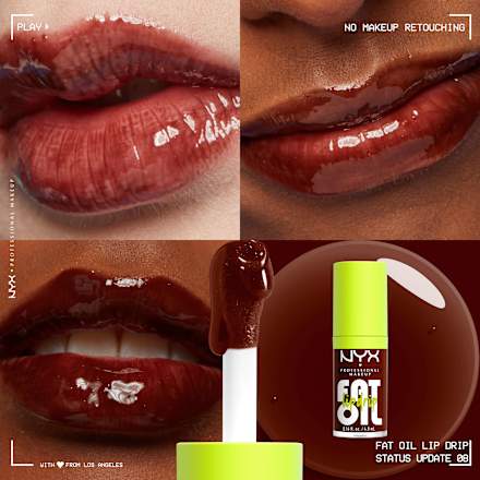 Lipgloss Fat Oil Lip Drip 08 Status Update, 4,8 ml NYX PROFESSIONAL MAKEUP
