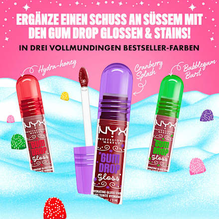 Lipgloss Gumdrop Gloss & Stain 02 Bubblegum Burst, 5 ml