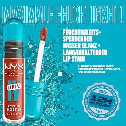 Lipgloss Lip IV Gloss Stain 01 Caramel Drip, 5 ml NYX PROFESSIONAL MAKEUP