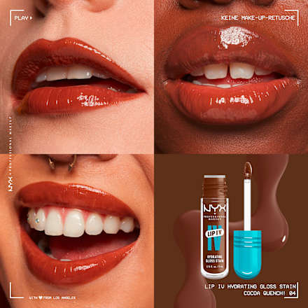 Lipgloss Lip IV Gloss Stain 04 Cocoa Quench, 5 ml NYX PROFESSIONAL MAKEUP