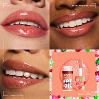 NYX PROFESSIONAL MAKEUP Lipgloss XMAS Fat Oil Gem Peach Diamond, 4,8 ml
