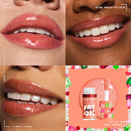 Lipgloss XMAS Fat Oil Gem Peach Diamond, 4,8 ml