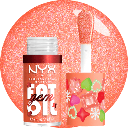NYX PROFESSIONAL MAKEUP Lipgloss XMAS Fat Oil Gem Peach Diamond, 4,8 ml