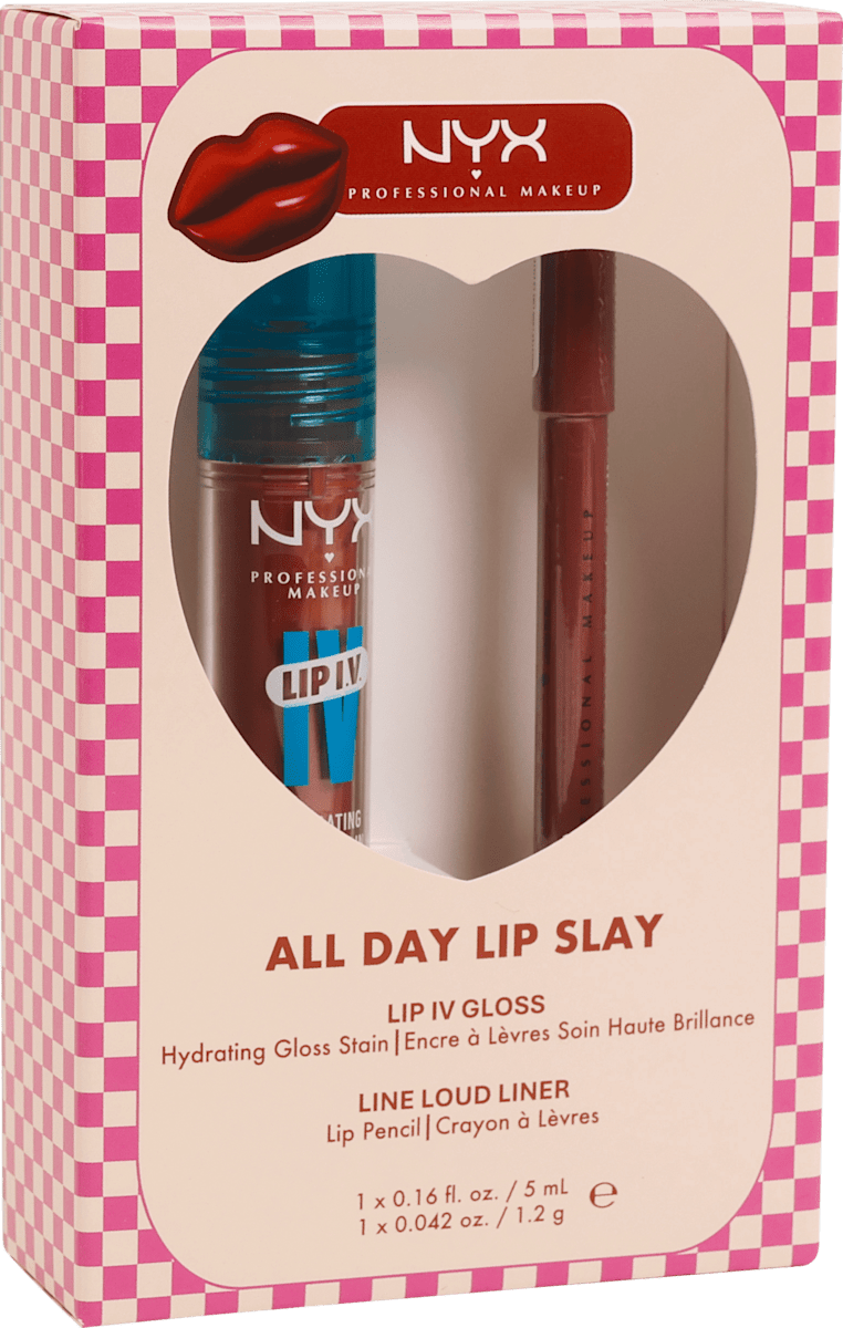 NYX PROFESSIONAL MAKEUP Lipglossset & Liner All Day Lip Sla, 1 St
