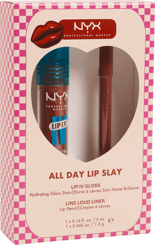NYX PROFESSIONAL MAKEUP Set de gloss à lèvres & Liner All Day Lip Sla, 1 pce
