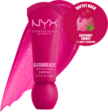 Lippenbalsam Smushy Matte 04 She´s Serving, 8 ml NYX PROFESSIONAL MAKEUP