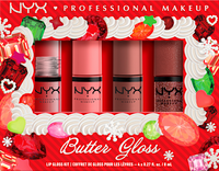 NYX PROFESSIONAL MAKEUP Lippengloss Set XMAS Butter Gloss Kit 4tlg, 32 ml