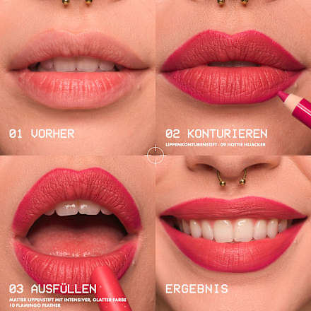 Lippenstift Fat Matte Smooth 10 Flamingo Feather, 2 g