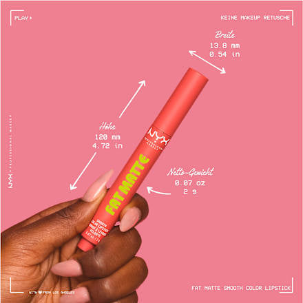 Lippenstift Fat Matte Smooth 16 Plushin' Plum, 2 g