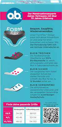 Menstruatieonderbroek zwart maat M/L, 1 stuk