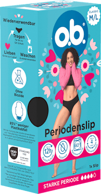 Menstruatieonderbroek zwart maat M/L, 1 stuk