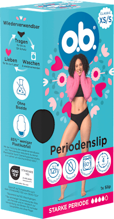 Periodenunterwäsche Slip schwarz Gr. XS/S, 1 St