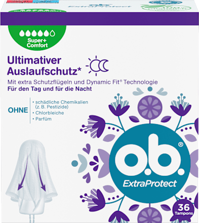 Tampons Extra Protect Dag+Nacht Super Plus, 36 stuks