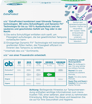 Tampons Extra Protect Dag+Nacht Super Plus, 36 stuks
