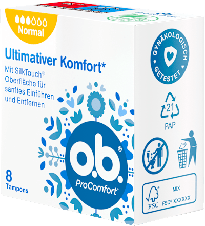 Tampons ProComfort Normale Reismaat, 8 stuks