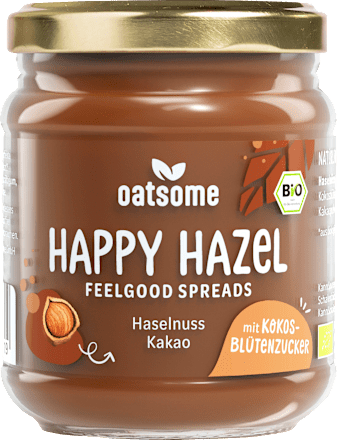 Hazelnootpasta, "Happy Hazel" feelgood spreads, hazelnootcacao, 200 g