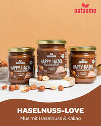 Haselnussmus, "Happy Hazel" Feelgood Spreads, Haselnuss Kakao, 200 g