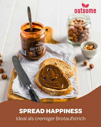 Hazelnootpasta, "Happy Hazel" feelgood spreads, hazelnootcacao, 200 g