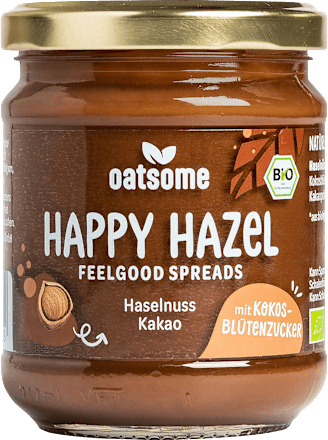 Haselnussmus, "Happy Hazel" Feelgood Spreads, Haselnuss Kakao, 200 g