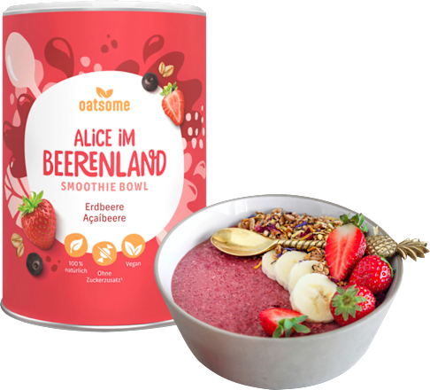 Smoothie Bowl Pulver Alice im Beerenland, Erdbeere Açaíbeere, 400 g