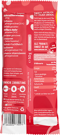 Smoothie Bowl Pulver Alice im Beerenland, Erdbeere & Acaibeere, 50 g