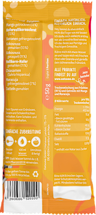 Smoothie Bowl Pulver Mango Mia, Mango & Maracuja, 50 g