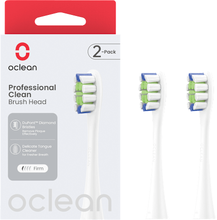Aufsteckbürsten Professional Clean weiß, 2 St