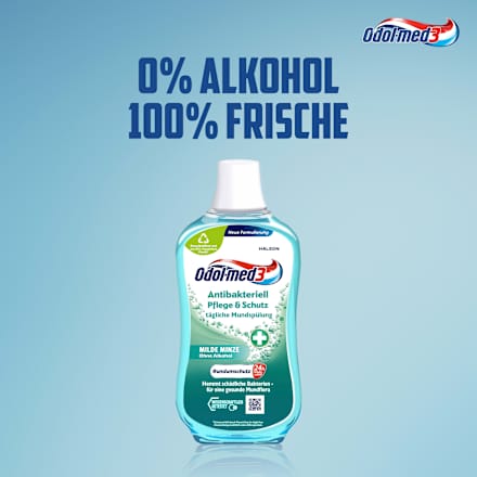 Mundspülung antibakteriell Pflege & Schutz, 500 ml