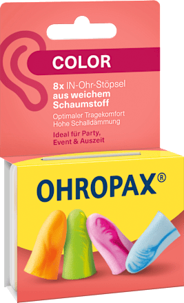 Ohrstöpsel Color, 8 St