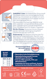Ohrstöpsel Color, 8 St