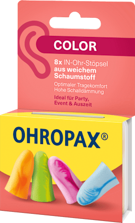 Ohrstöpsel Color, 8 St