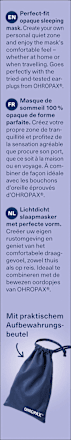 Schlafmaske 3D blau, 1 St