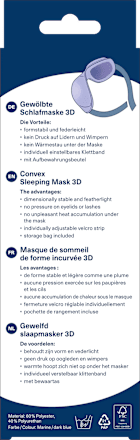 Schlafmaske 3D blau, 1 St