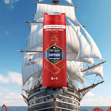 Captain 3-in-1 douchegel, 250 ml