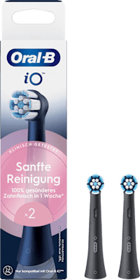 Aufsteckbürste iO Sanfte Reinigung schwarz, 2 St Oral-B
