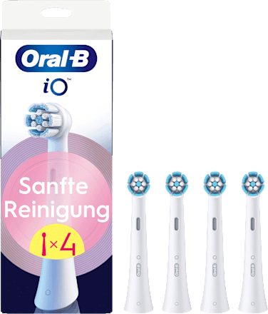 iO Gentle Cleaning borstelkop wit, 4 stuks