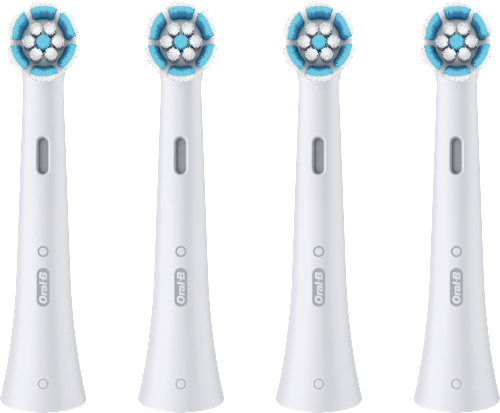 iO Gentle Cleaning borstelkop wit, 4 stuks