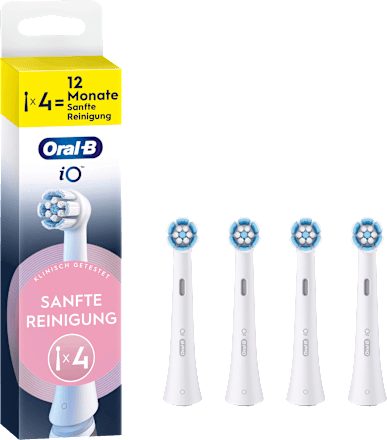 Aufsteckbürste iO Sanfte Reinigung weiß, 4 St