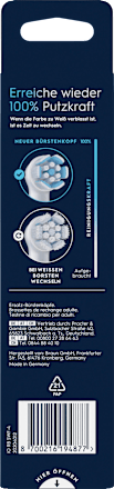 iO Gentle Cleaning borstelkop wit, 4 stuks
