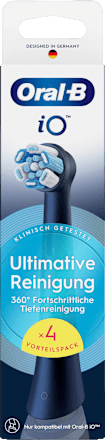 iO Ultimate Cleaning borstelkop, zwart, 4 stuks