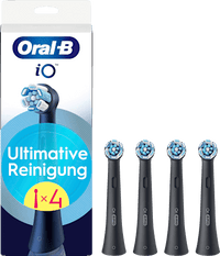 iO Ultimate Cleaning borstelkop, zwart, 4 stuks
